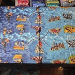 Colorful Patriotic Themed Fabric